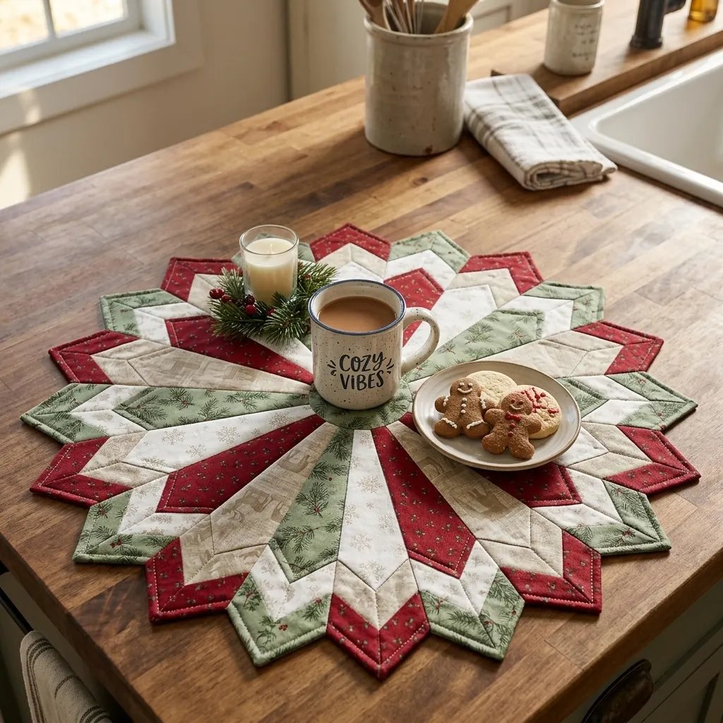 Set Schablonen für Quilting Weihnachtsstern Tischdekorationen