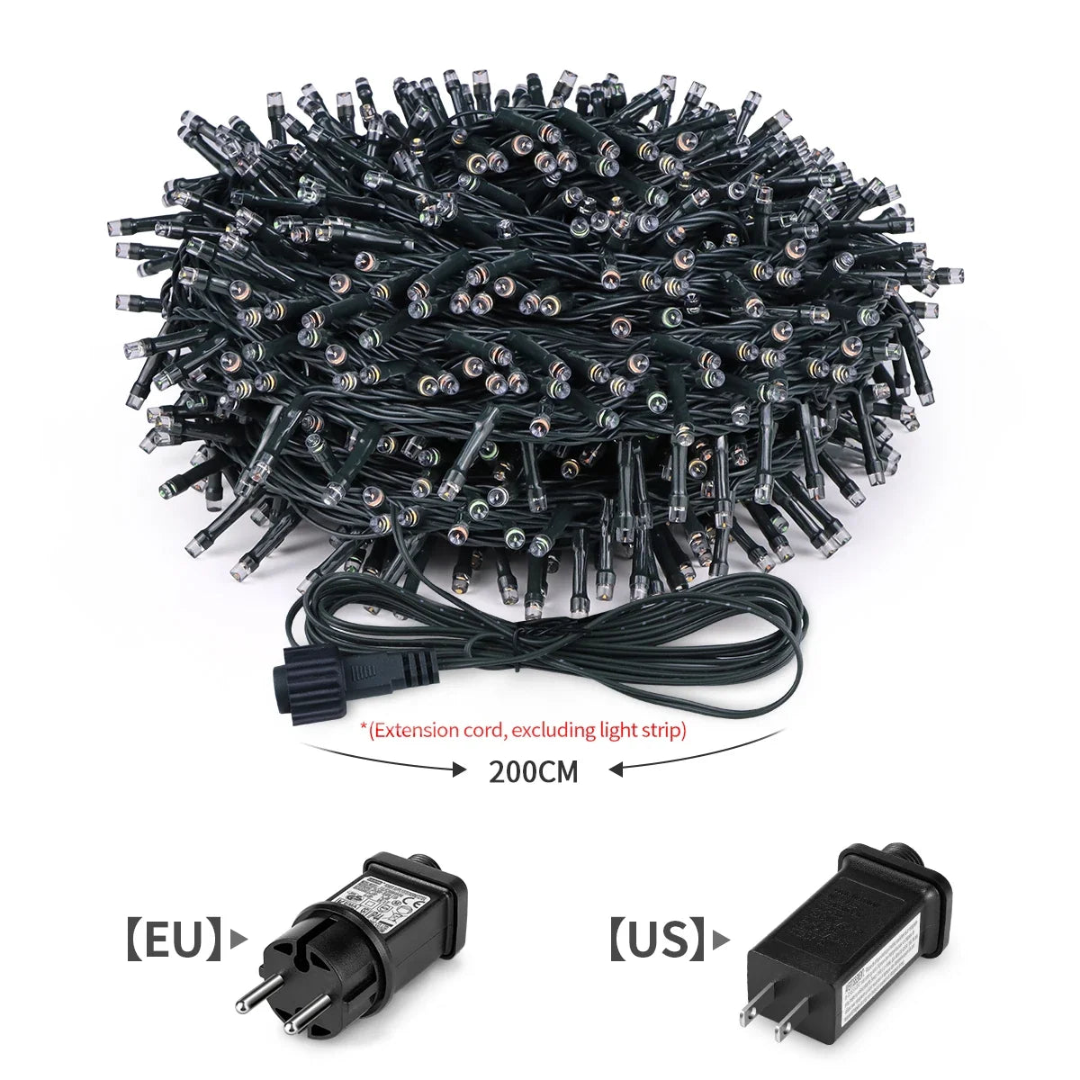 LED Lichterkette Außen 24V | 8 Leuchtmodi | Wasserdicht IP65 | 10–100 m | Für Garten, Haus & Weihnachtsdeko