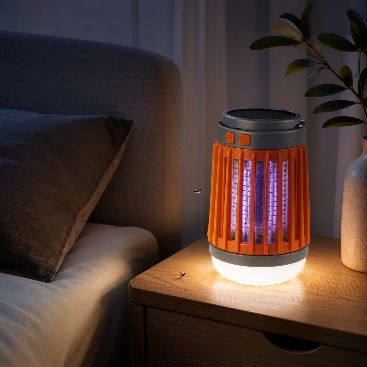 Solar Mückenlampe mit UV & LED Licht – SunZap Nova