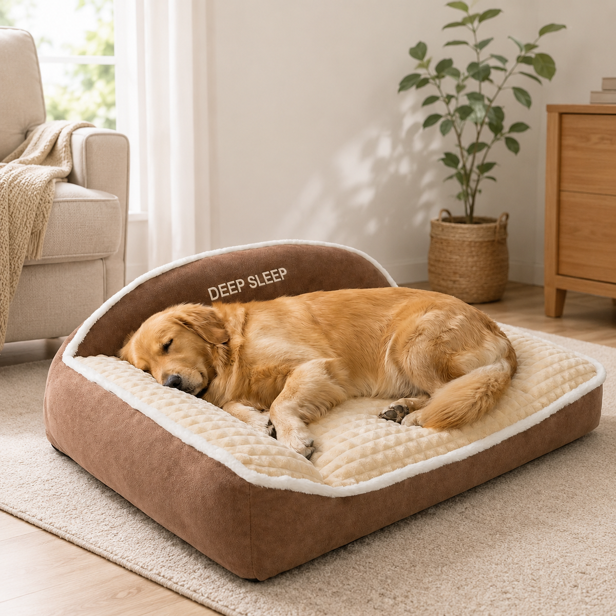 Stilvolles Sofa-Hundebett Für Den Wohnbereich