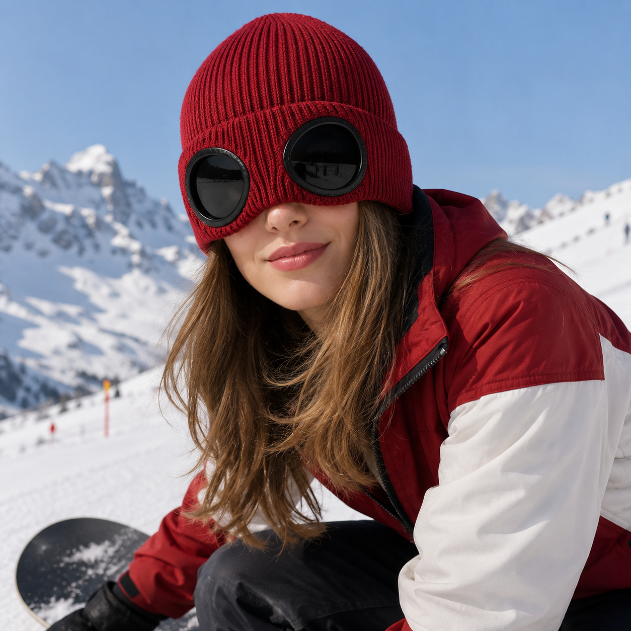 Strickmütze mit integrierter Brille – FrostSicht Unisex