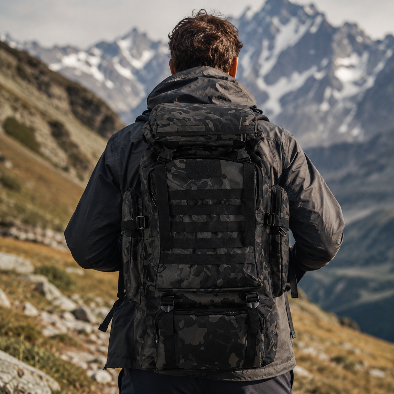 Taktischer Rucksack 80L Wasserabweisend – BergTrail Pro