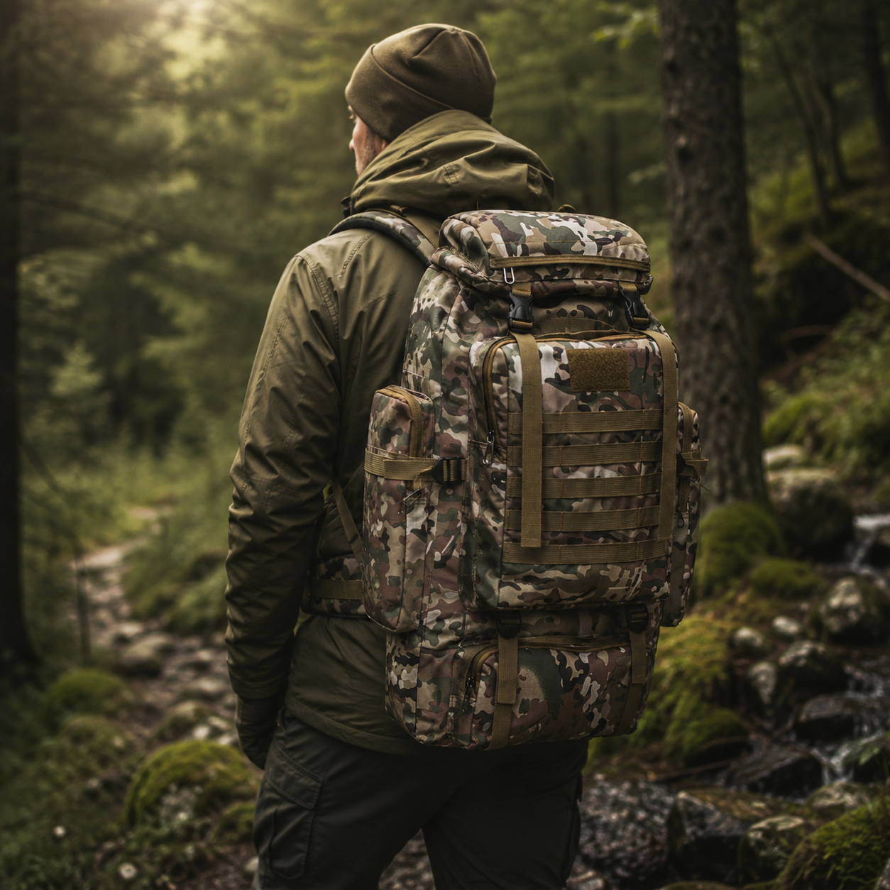 Taktischer Rucksack 80L Wasserabweisend – BergTrail Pro