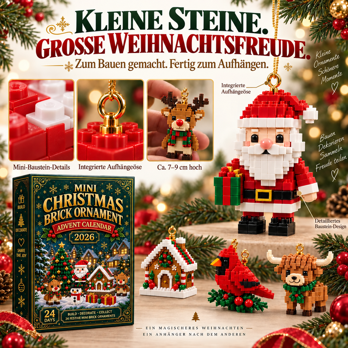Tannolia | Selbstgebauter Christbaumschmuck als Baustein-Adventskalender