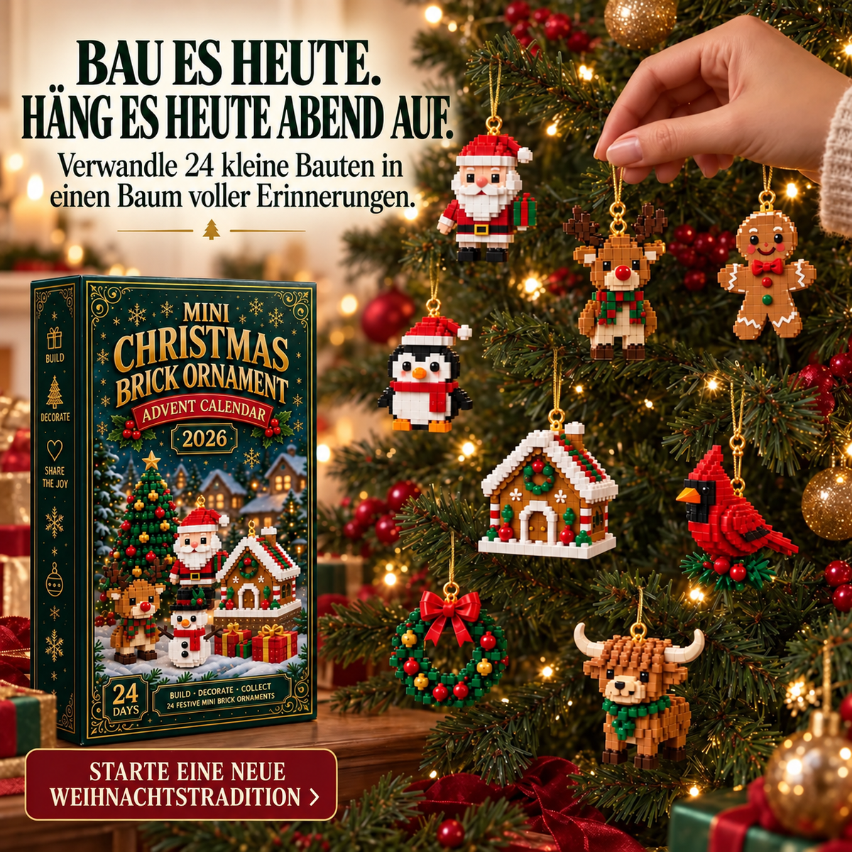 Tannolia | Selbstgebauter Christbaumschmuck als Baustein-Adventskalender
