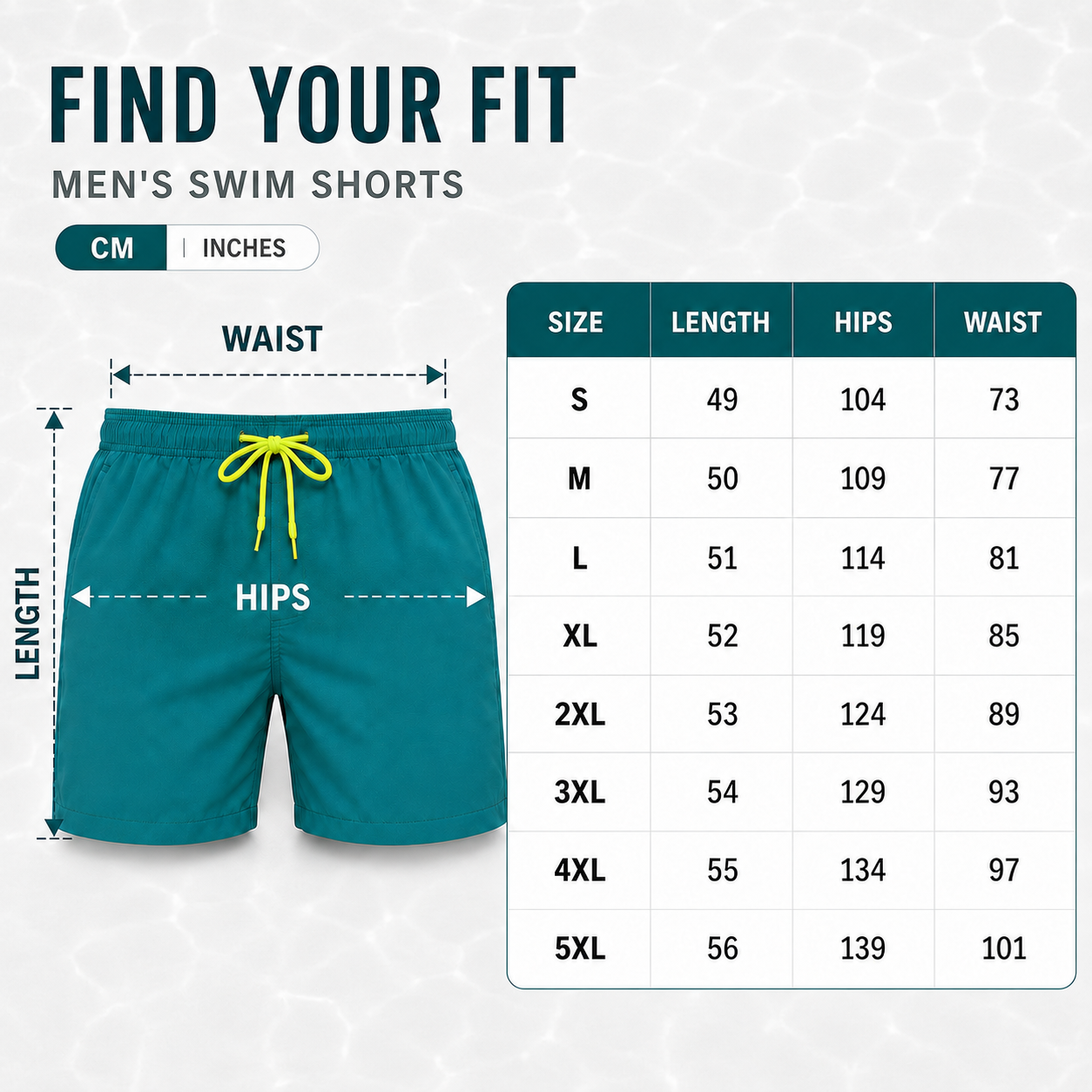 Nordspur | Marinex Herren-Badeshorts Kurzlänge