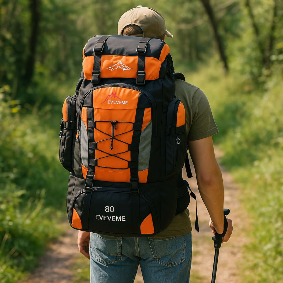 Outdoor-Rucksack 80L wasserabweisend & komfortabel – TrekRidge 80