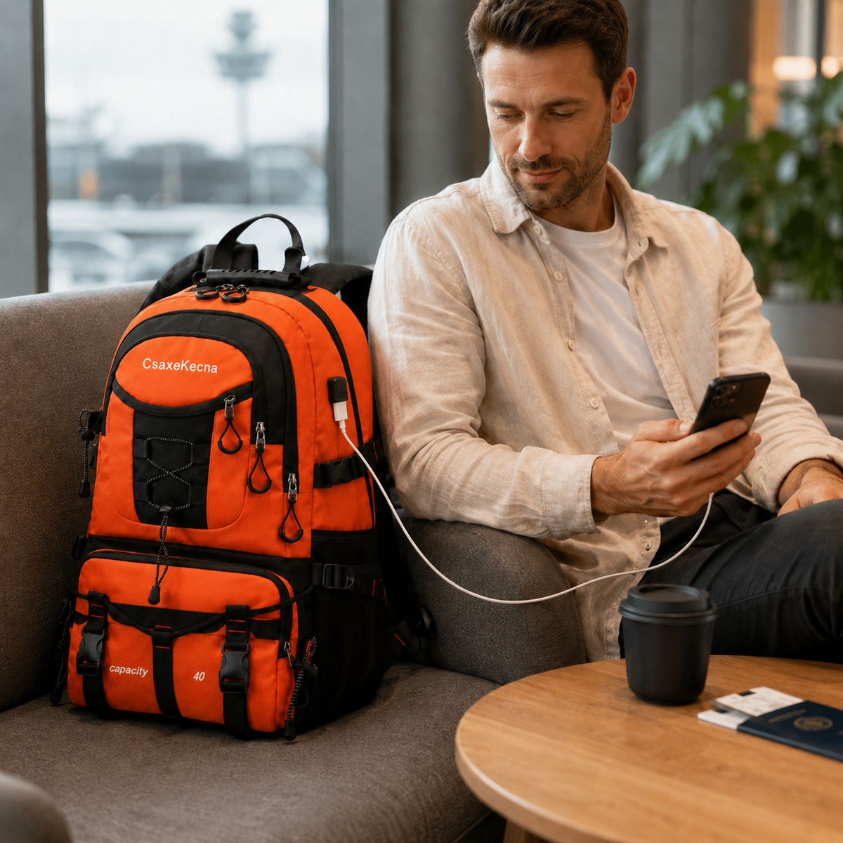 Trekkingrucksack 40L mit Schlafsackfach, Alpenkaro