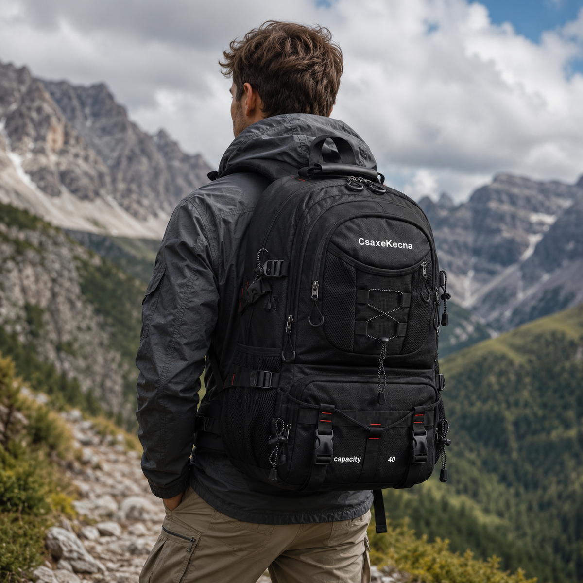 Trekkingrucksack 40L mit luftgepolstertem Tragesystem, Lurevo