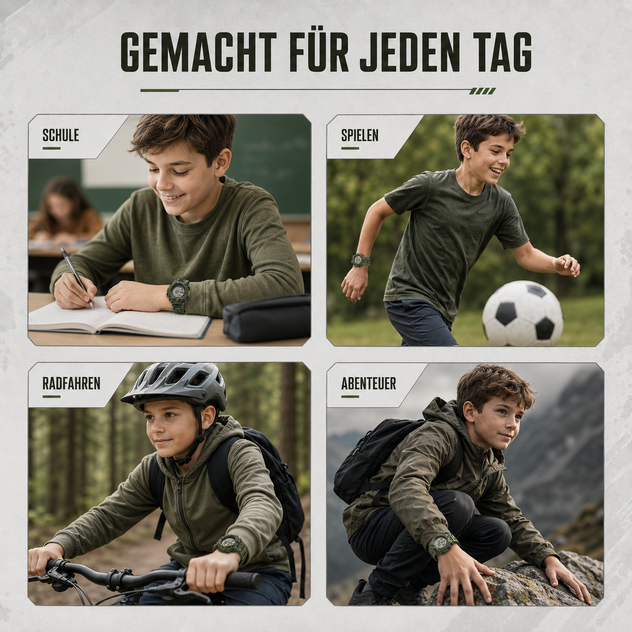 Uhren für Kinder wasserdicht & stoßfest – TimeGuard Kidswatch