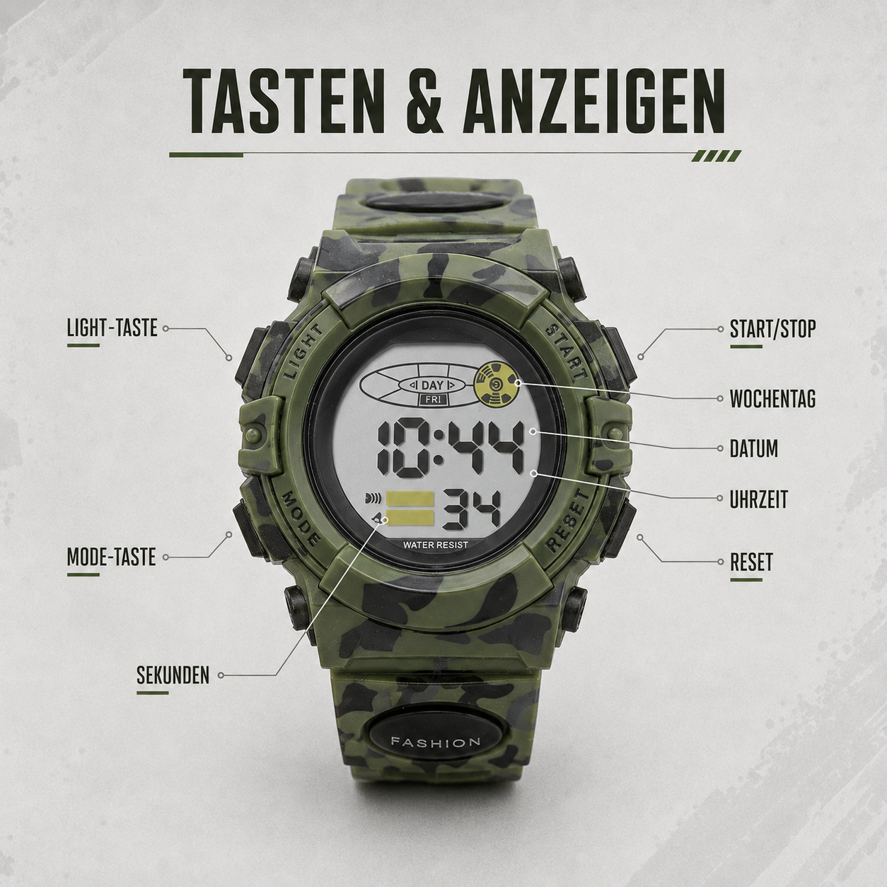 Uhren für Kinder wasserdicht & stoßfest – TimeGuard Kidswatch