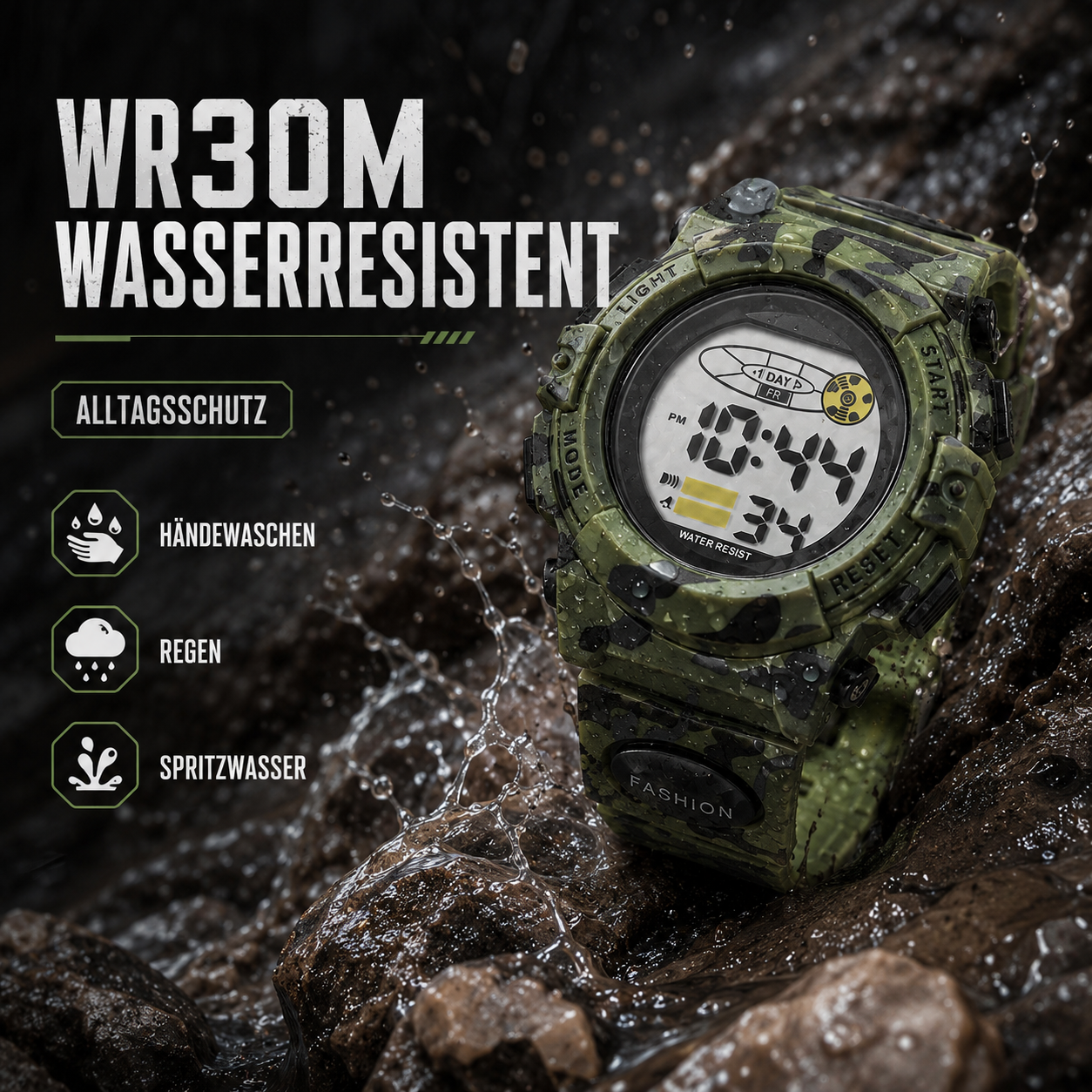 Uhren für Kinder wasserdicht & stoßfest – TimeGuard Kidswatch