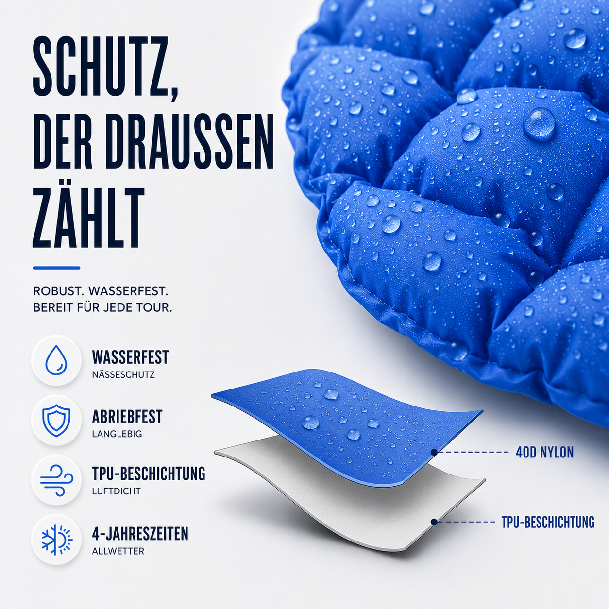 Ultraleichte Schlafmatte 4 Jahreszeiten – AirFlow CompactPad