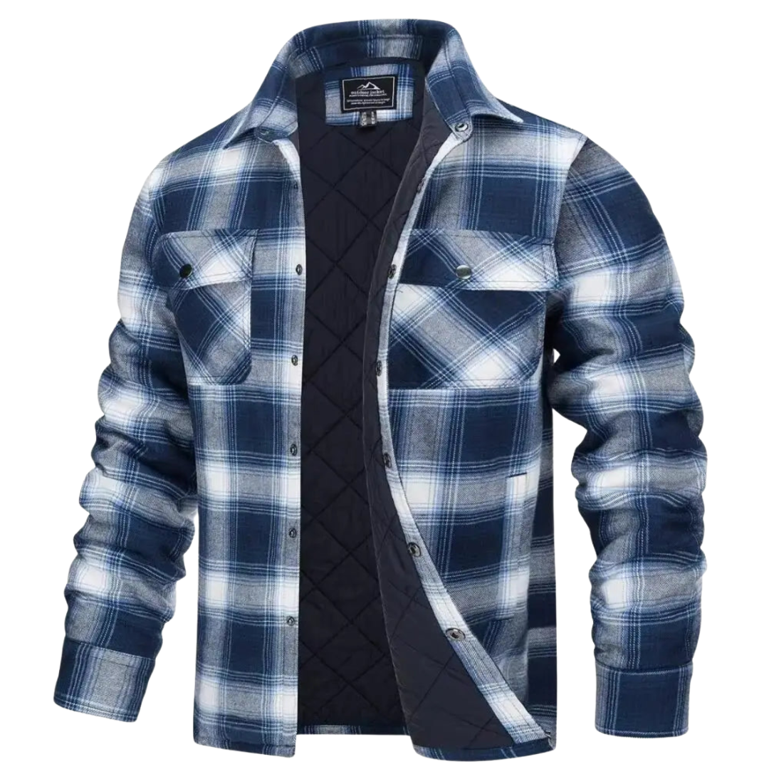 Nordspur | Flanelljacke mit Steppfutter