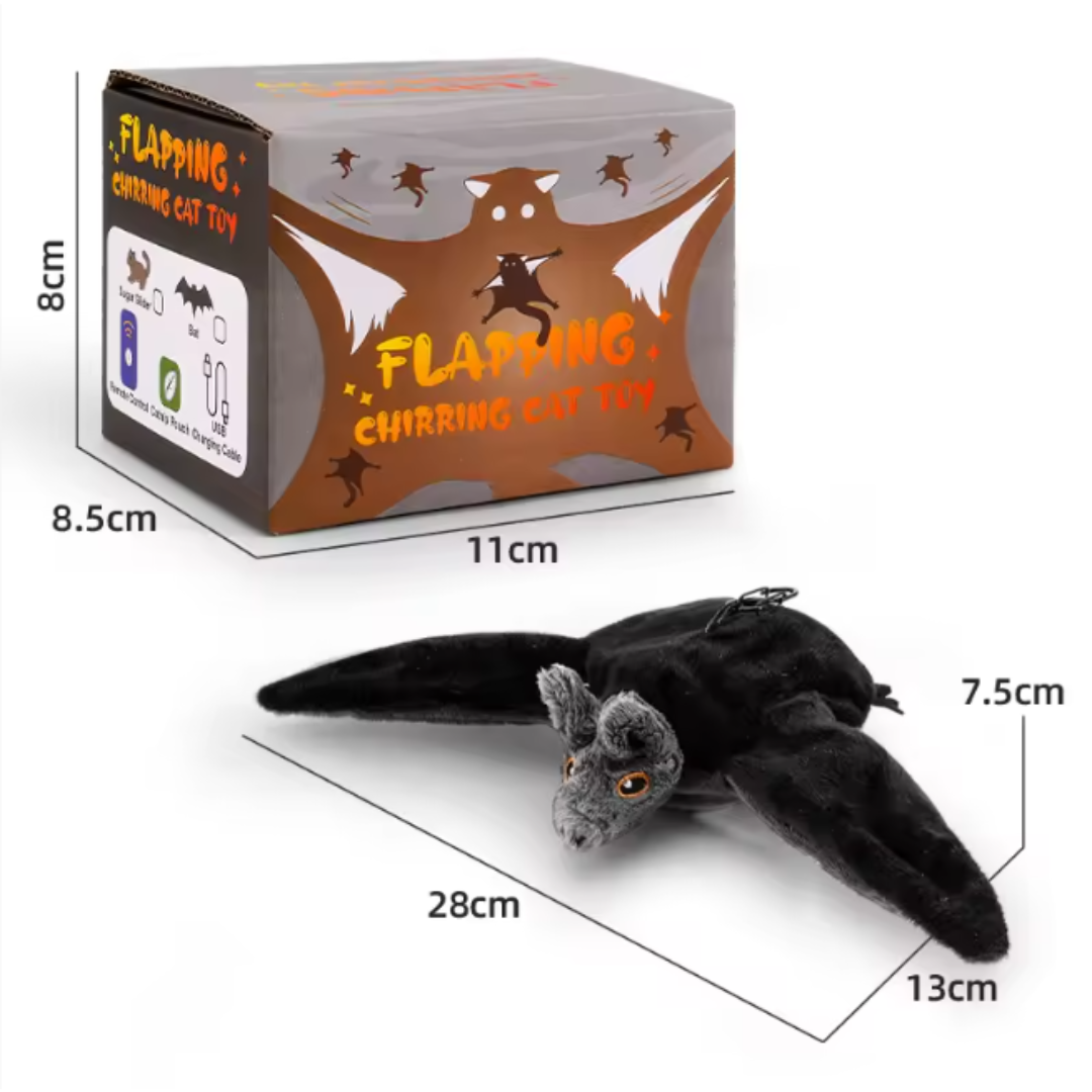 Berührungsaktiviertes Flatterndes Fledermaus-Hundespielzeug mit Katzenminze