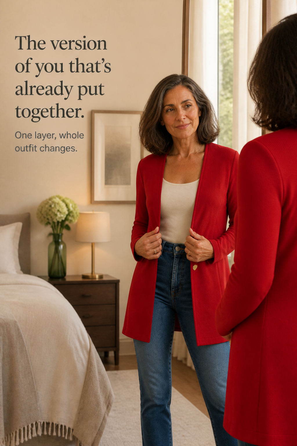 V-Ausschnitt Einknopf A-Linien Blazer