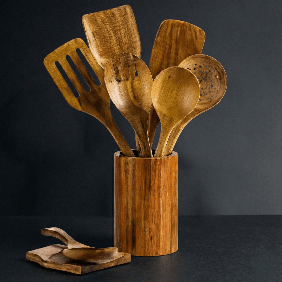 Traditionelles japanisches Holzbesteck-Set