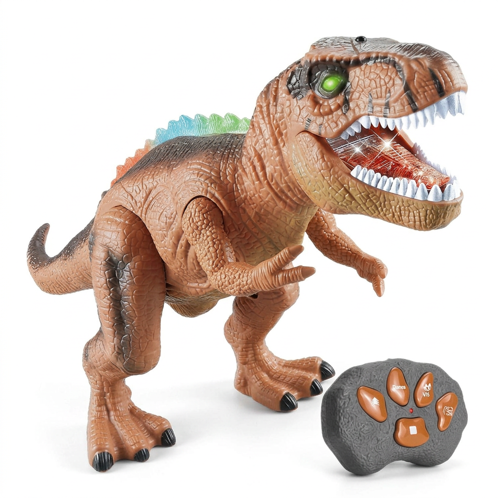 Ferngesteuerter Laufender T-Rex – RC-Dinosaurier mit Sprühnebel, Licht & Sound