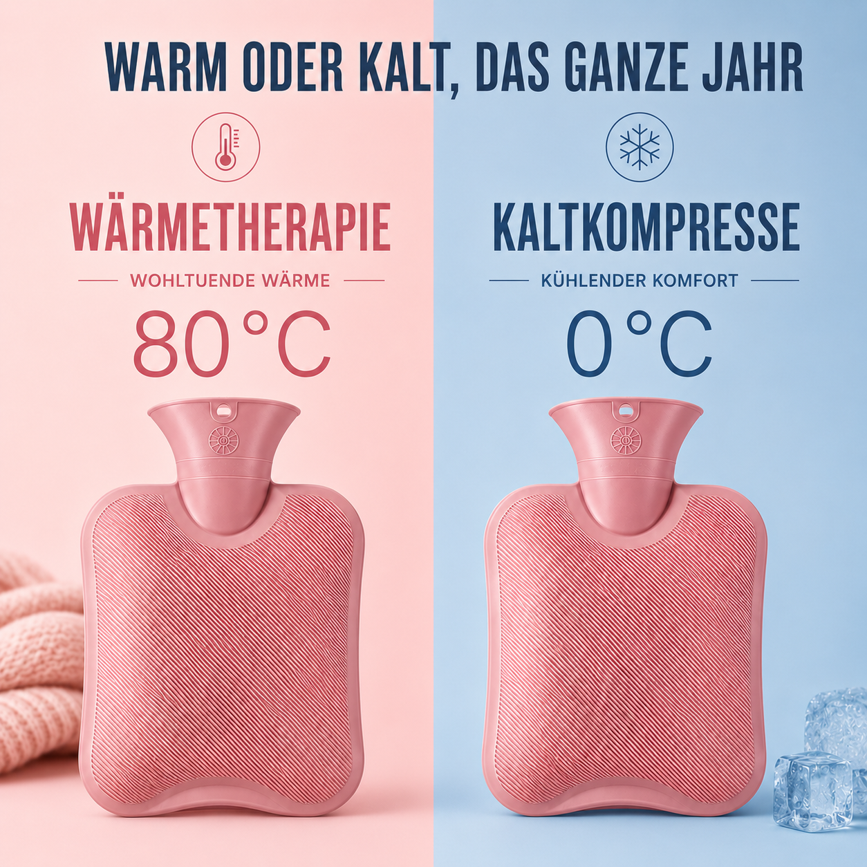 Wärmflasche mit Strickbezug – ThermoComfort