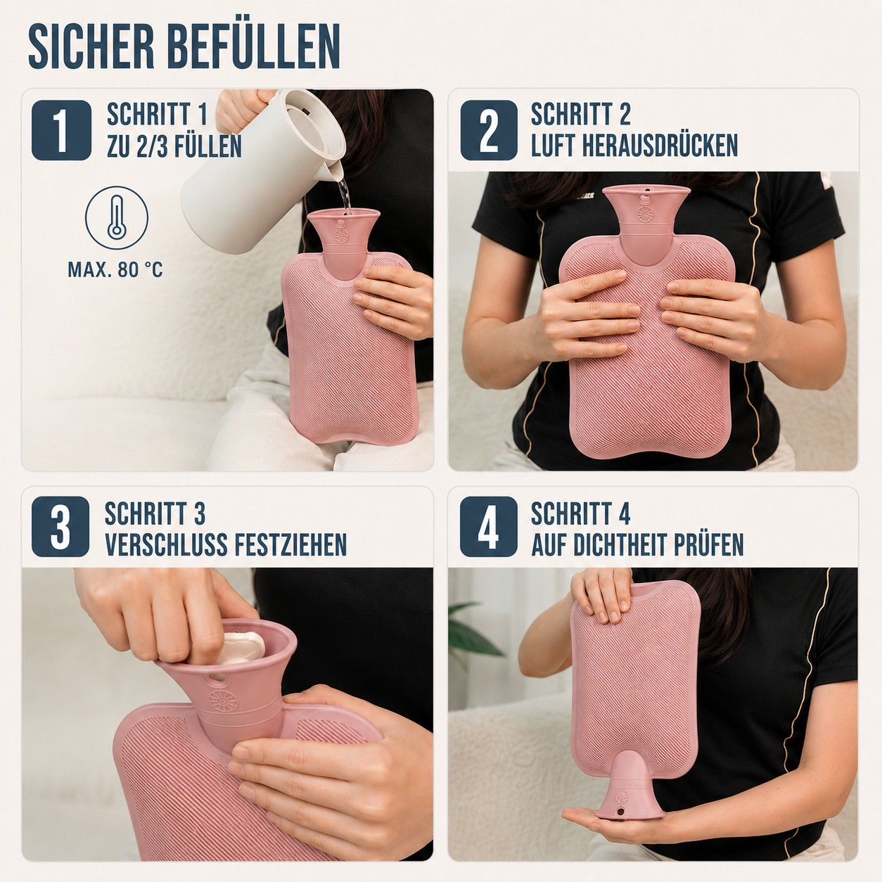 Wärmflasche mit Strickbezug – ThermoComfort