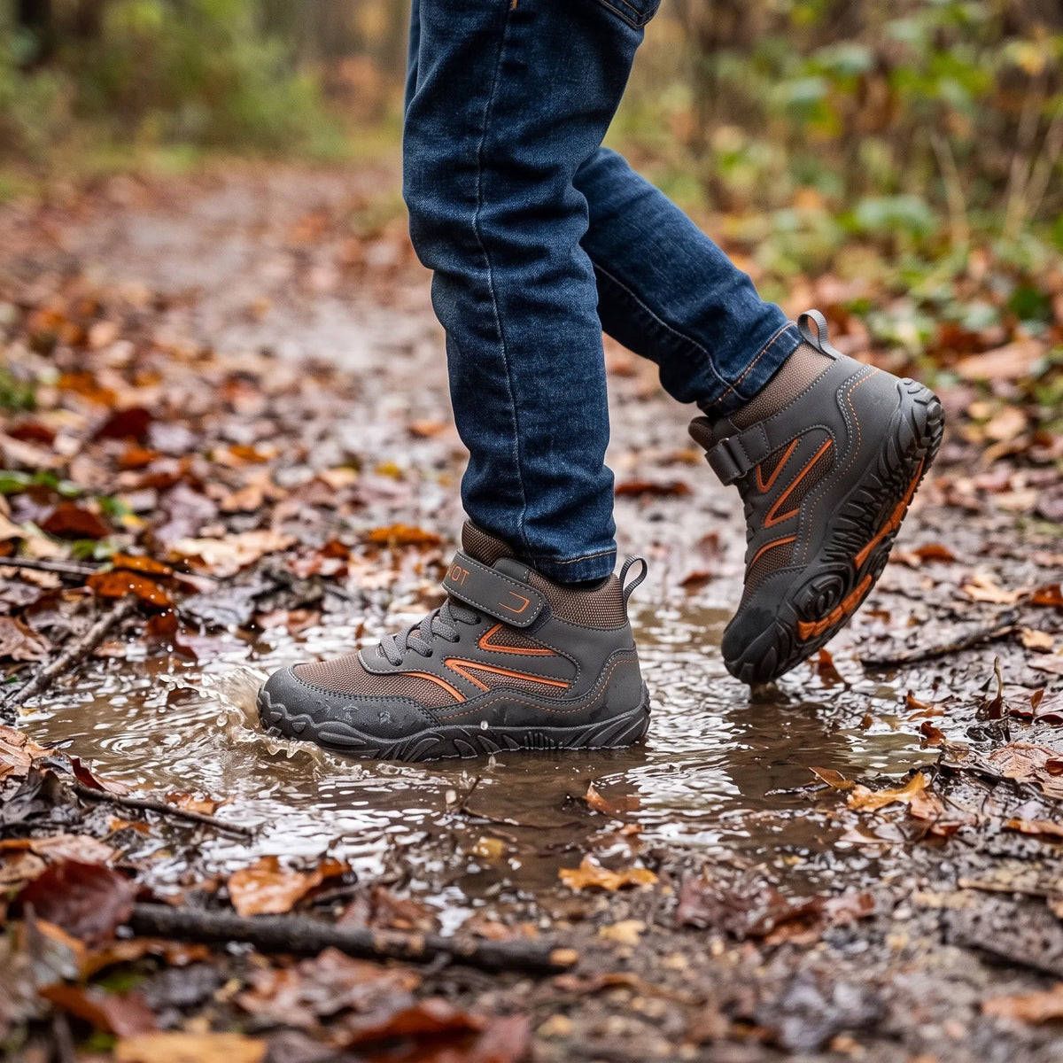 Wasserdichte Kinder Barfuß-Stil-Stiefel Für Den Herbst
