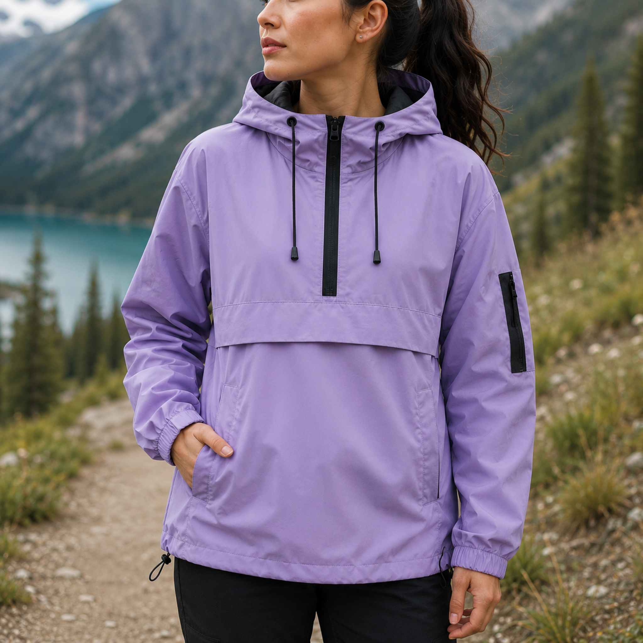 Wasserdichter Allwetter-Mantel mit Kapuze & Fronttasche – StormShield Parka