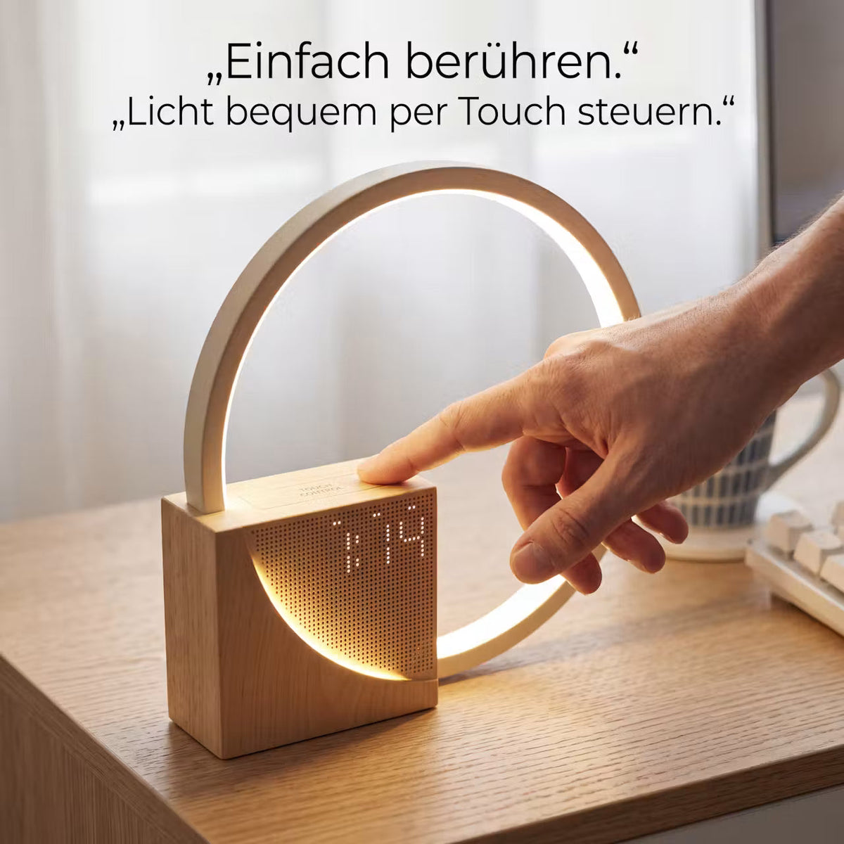 Wekora | Sonnenaufgangswecker ohne App mit 20 Klängen und Tastenbedienung