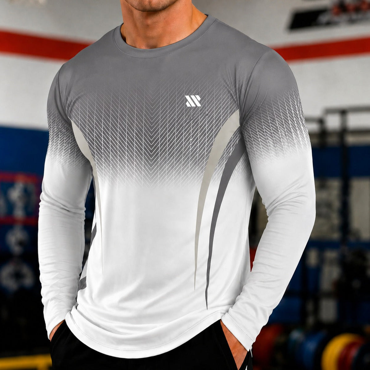 Langarm-Shirt aus Sportgewebe mit UV-Schutz