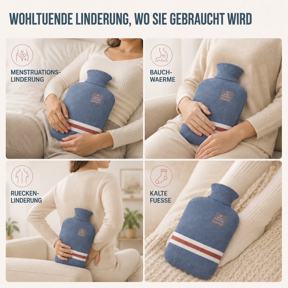 Wärmflasche mit Strickbezug – ThermoComfort