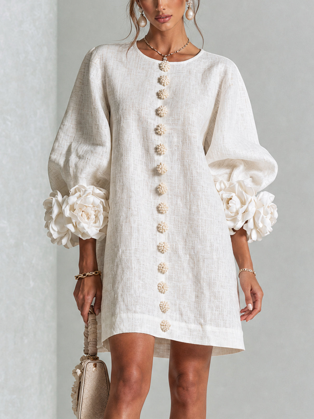 Elegantes Kleid mit Ärmeln für Damen
