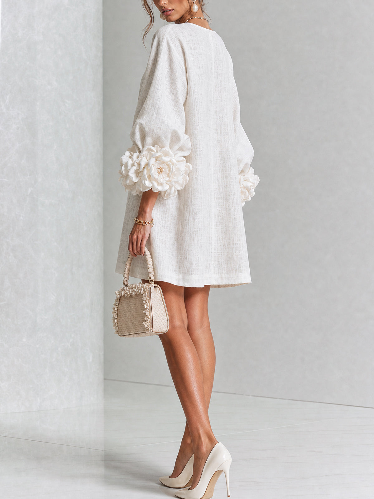 Elegantes Kleid mit Ärmeln für Damen