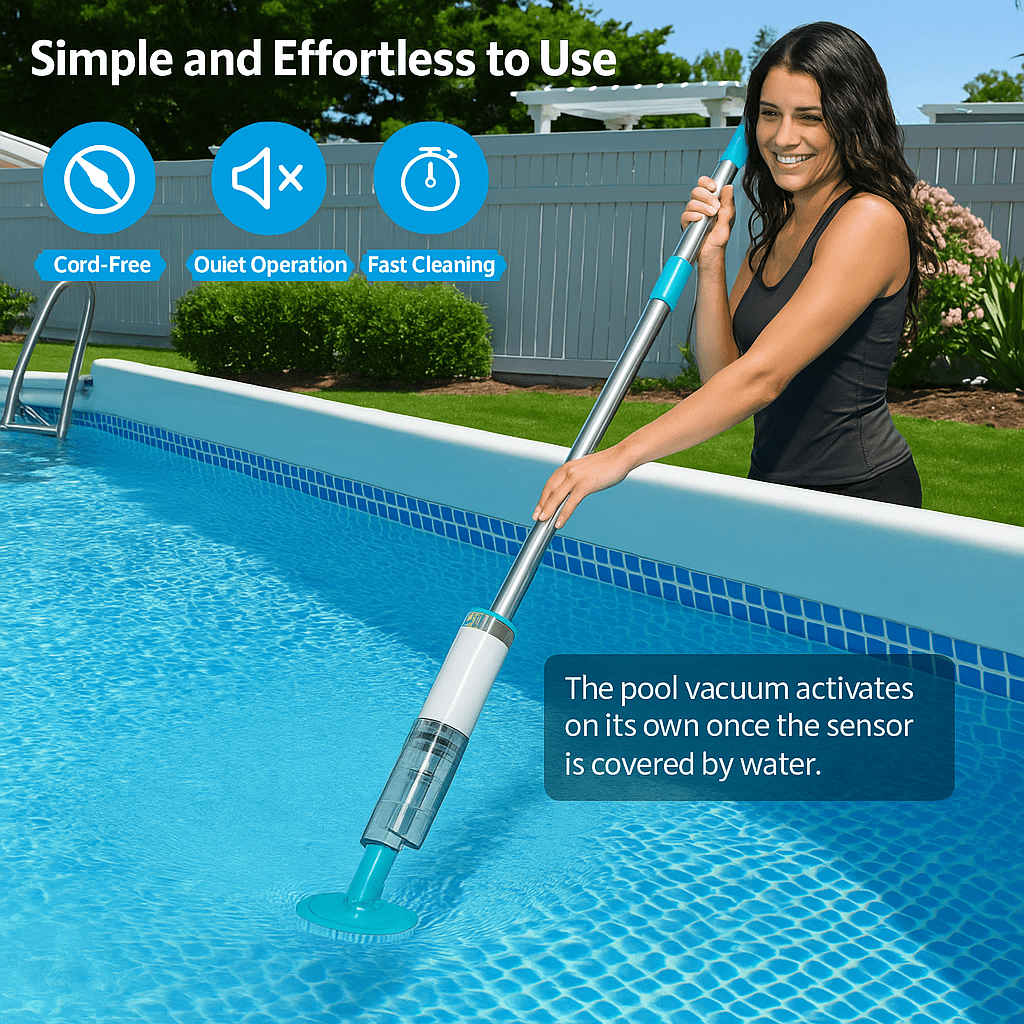 3 in 1 Kabelloser Aufladbarer Pool-Staubsauger