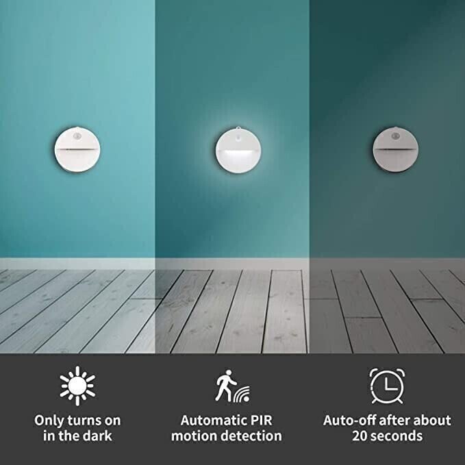 LED-Nachtlicht mit Bewegungsmelder – automatisch, USB-aufladbar & einfache Montage – perfekt für Schlafzimmer, Flur, Treppe und Kleiderschrank