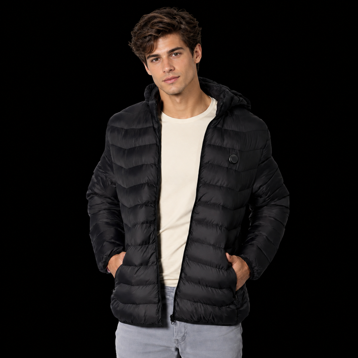 Unisex Beheizte Pufferjacke – Warmer & Komfortabler Wintermantel