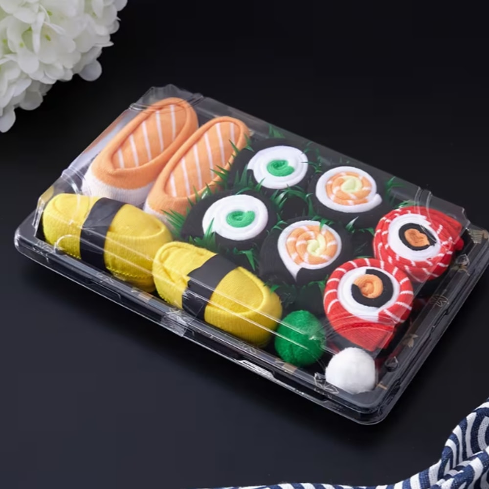 Sushi-Socken in Geschenkbox