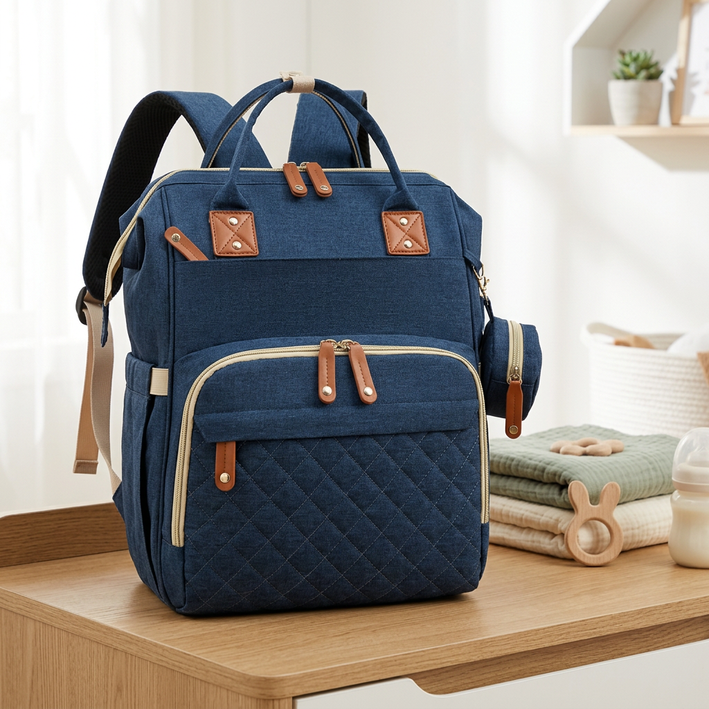 3-in-1 Reise-Wickelrucksack mit faltbarem Babybett