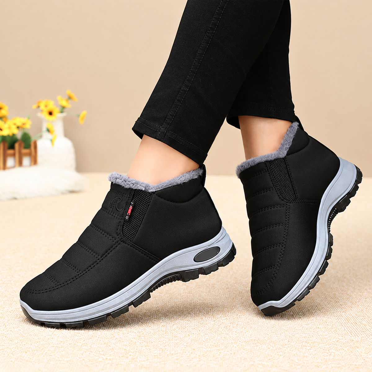 Damen Lunwick Winter-Stiefeletten – Dickes Plüschfutter mit Seitlichem Reißverschluss & Gepolsterter Sohle (US 4–12,5)