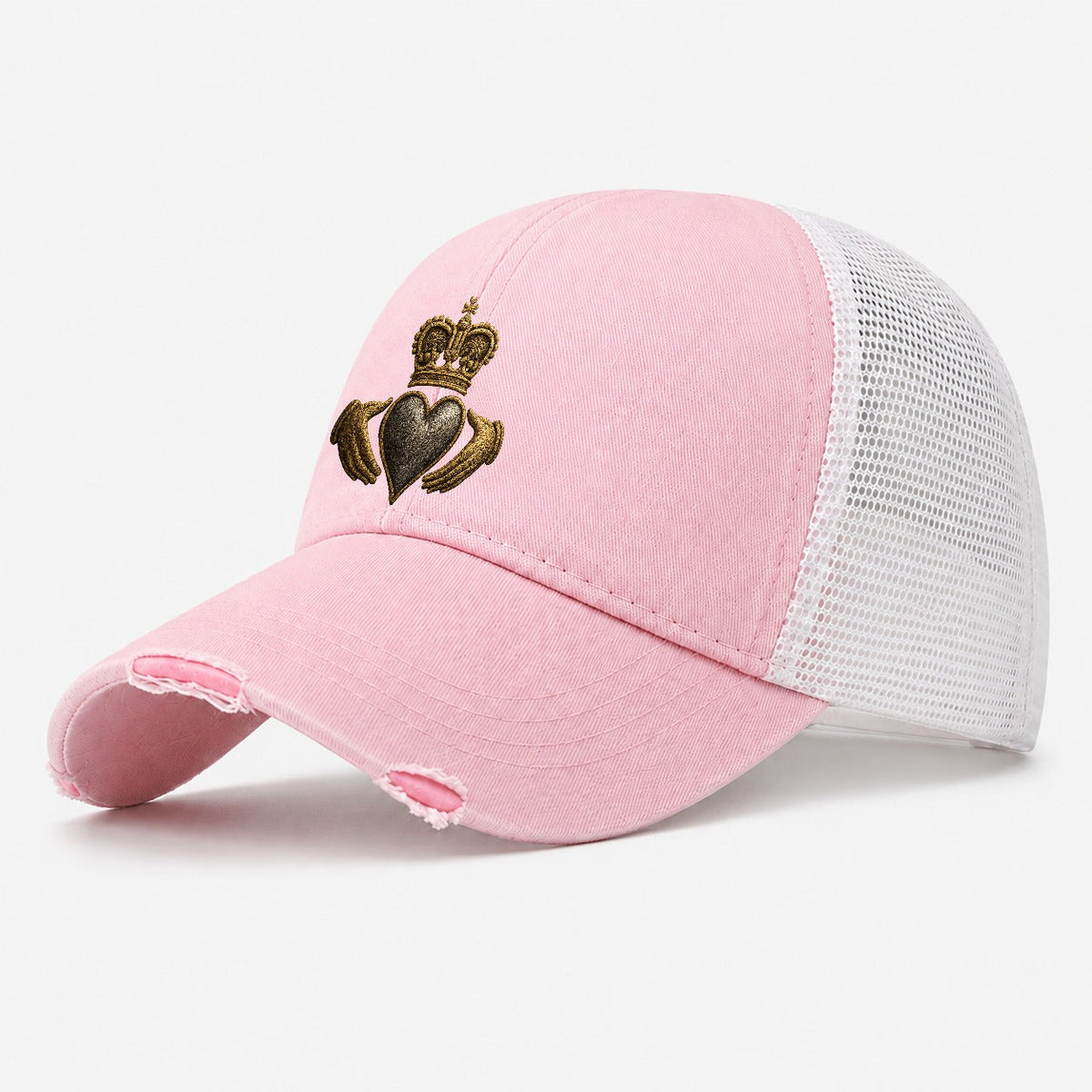 Claddagh Symbol Gewaschene Trucker-Mütze