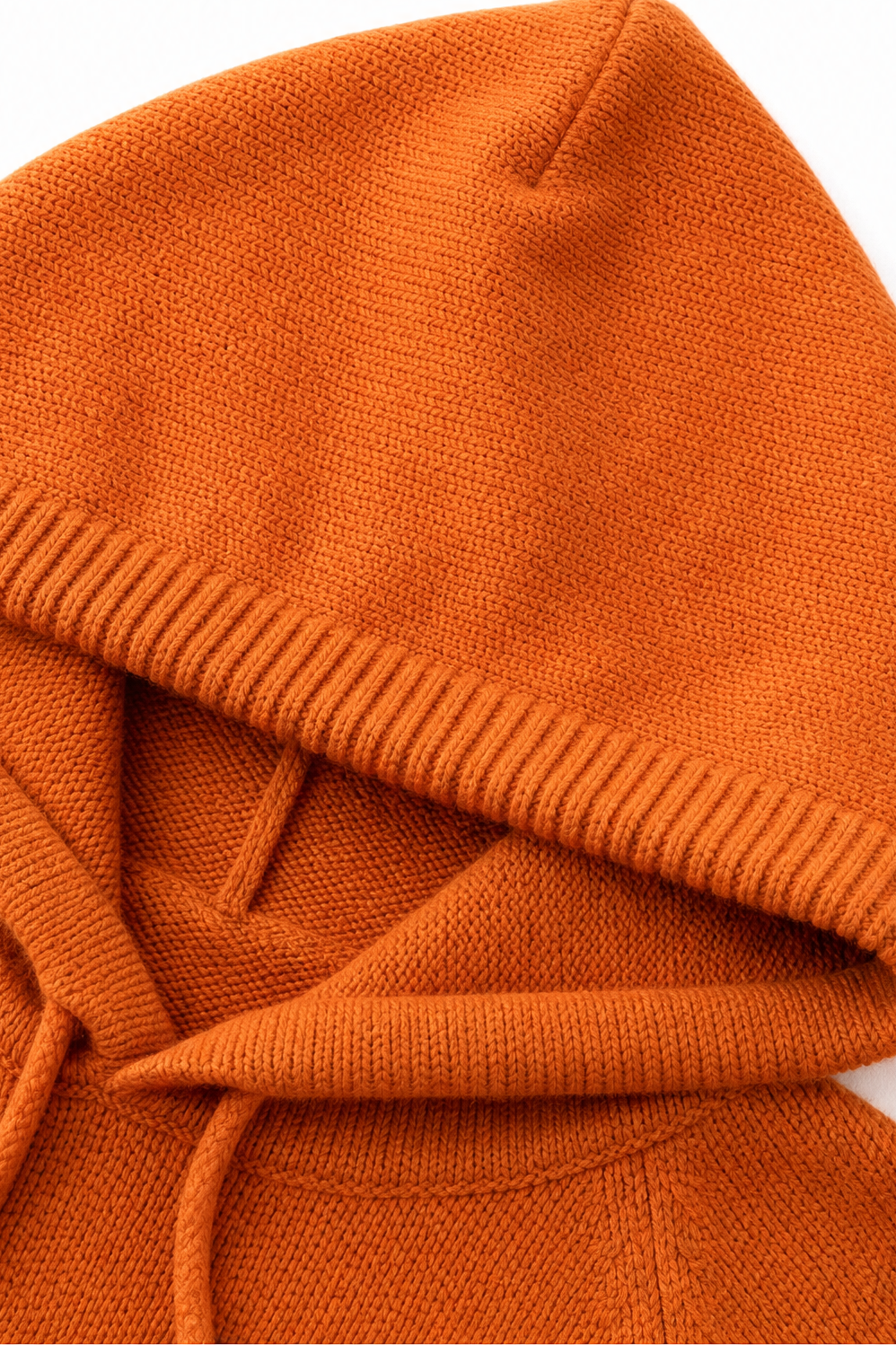 Strickpullover mit Kapuze und Kordelzug