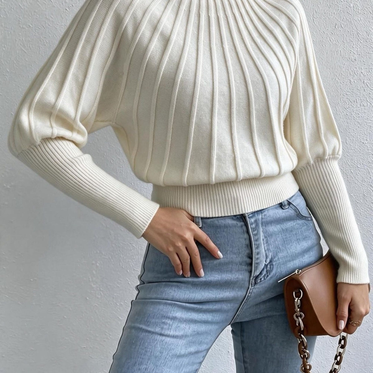 Luna Lässiger Herbst Rollkragenpullover