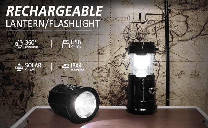 Zusammenklappbare LED Campinglampen Leicht Wasserdicht Solar