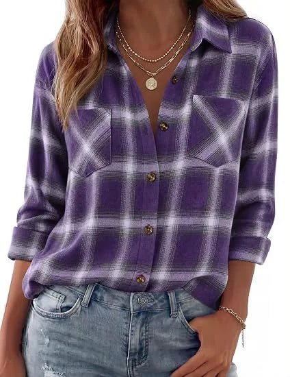 Darcy Damen Western Flanellbluse