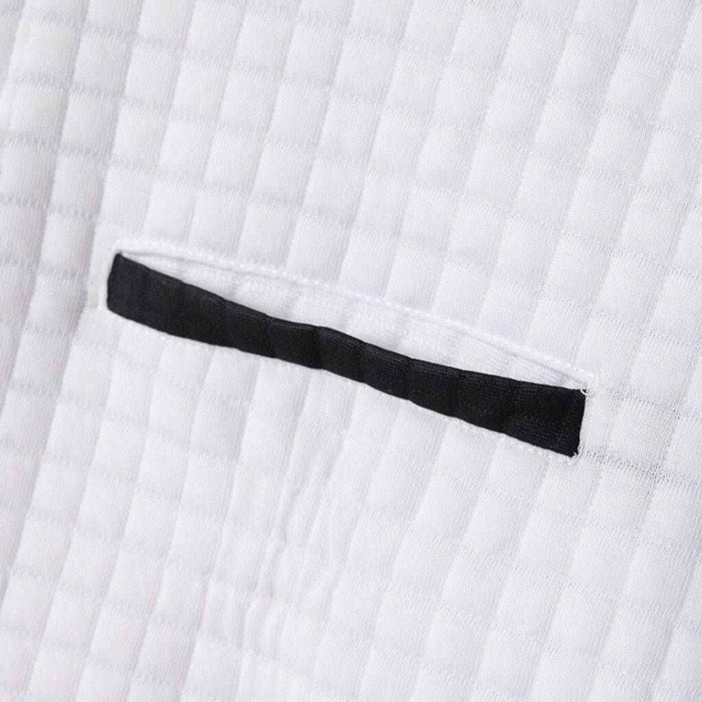 Klassisches Waffle-Poloshirt mit Viertel-Reißverschluss