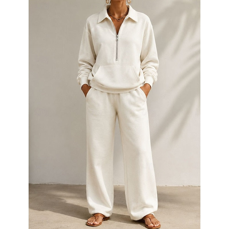Naomi | Entspanntes Half-Zip Zweiteiler-Set