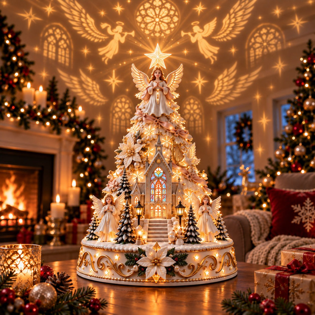 Weihnachtsdorf-Lichtlandschaftsbaum