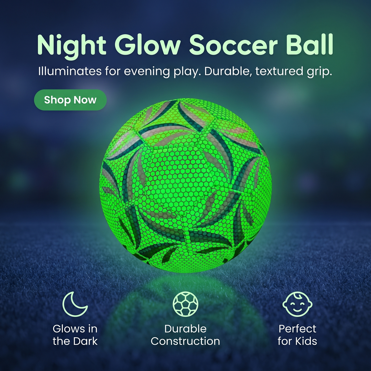Leuchtender Fußball im Dunkeln für Outdoor-Fußballspaß
