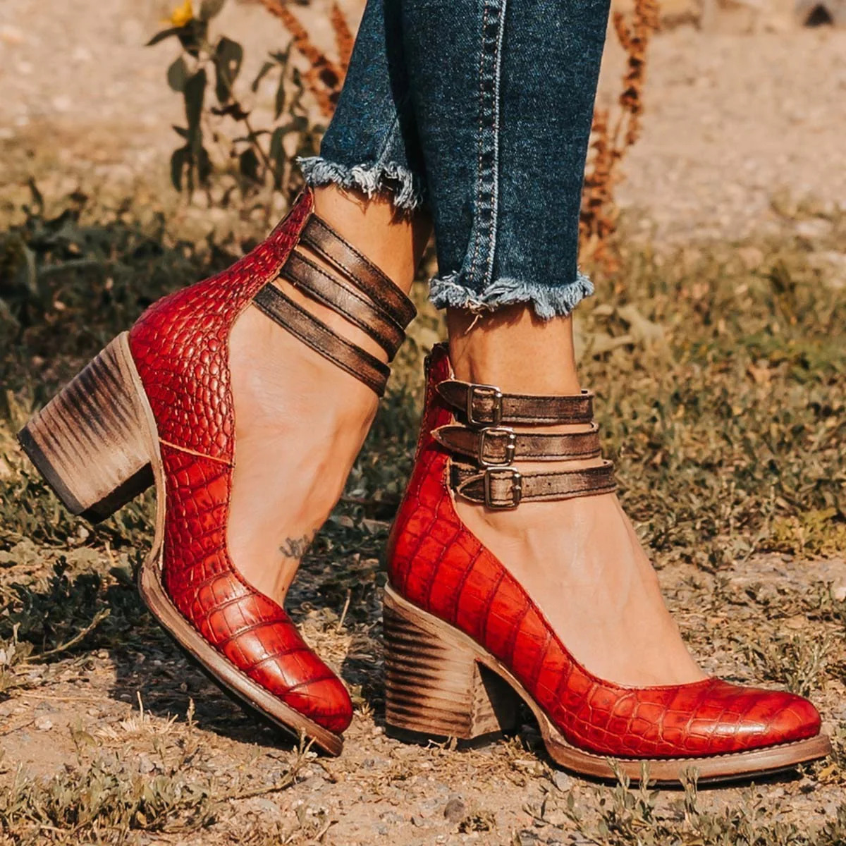 Margaret | Bequeme Klassische Riemchen-Heels