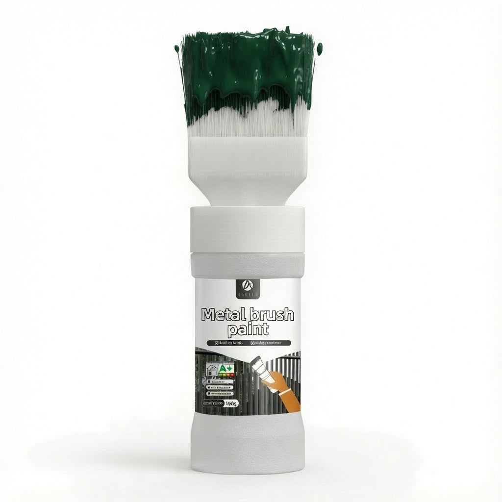 Wasserbasierte Metallic-Farbe mit integriertem Pinsel