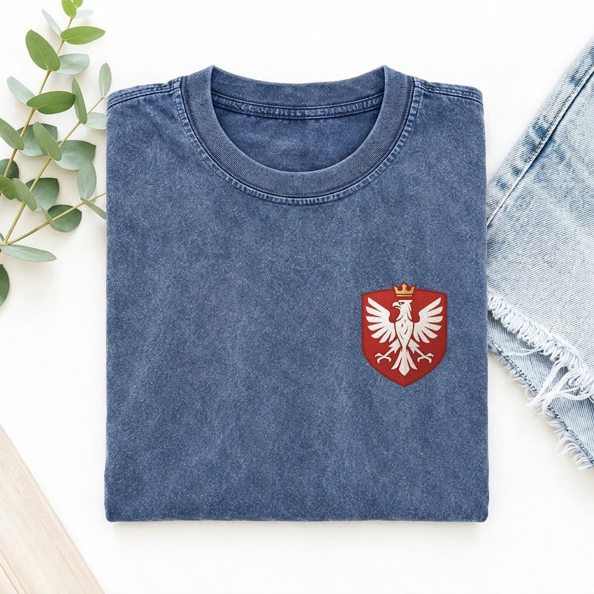 Polen Weißer Adler Left Chest Vintage T-Shirt