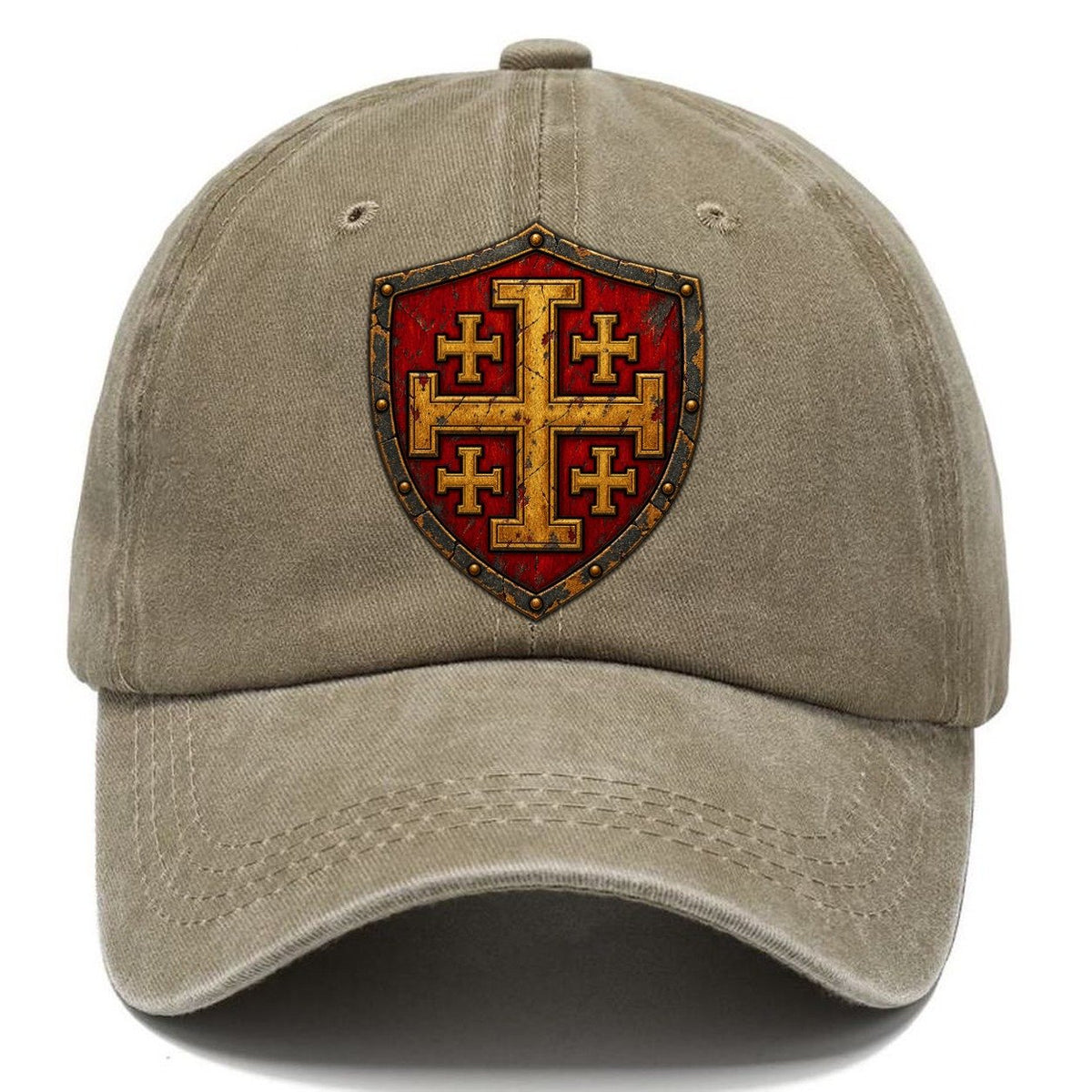 Crusader Battle Shield Heraldry Jerusalem Cross Classic Cap